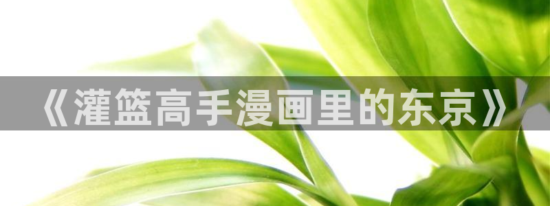 汗汗漫画――歪歪漫画51：《灌篮高手漫画里的东京》