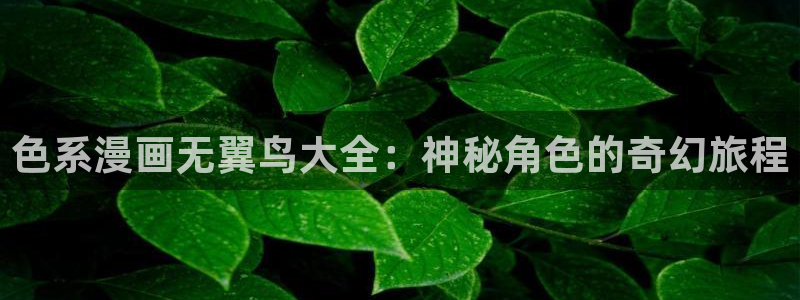 歪歪汗汗漫画ssss：色系漫画无翼鸟大全：神秘角色的奇幻旅程