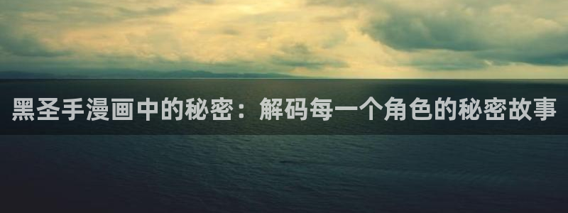 汗汗漫画网官网：黑圣手漫画中的秘密：解码每一个角色的秘密故事